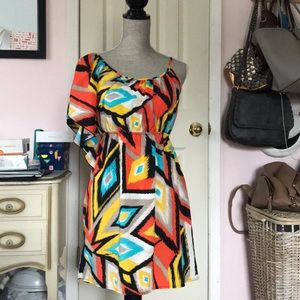 Colorful one shoulder dress size small